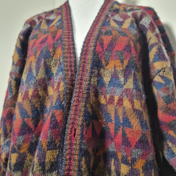 Peruvian Connection Abstract 100% Alpaca Geometric Sweater M - Picture 2 of 5